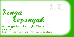 kinga rezsnyak business card